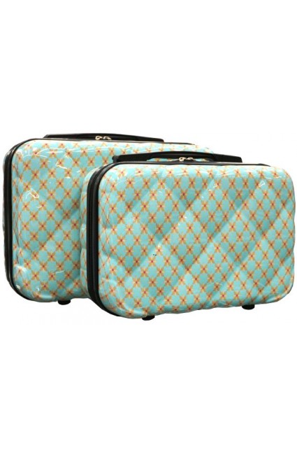 2 Pc Cosmetic Cases-L-R1004/BLUE DAISY